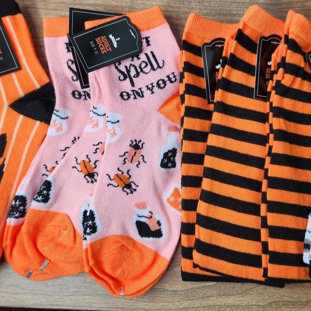 Halloween Socks (10 total pairs) Adult 9-11